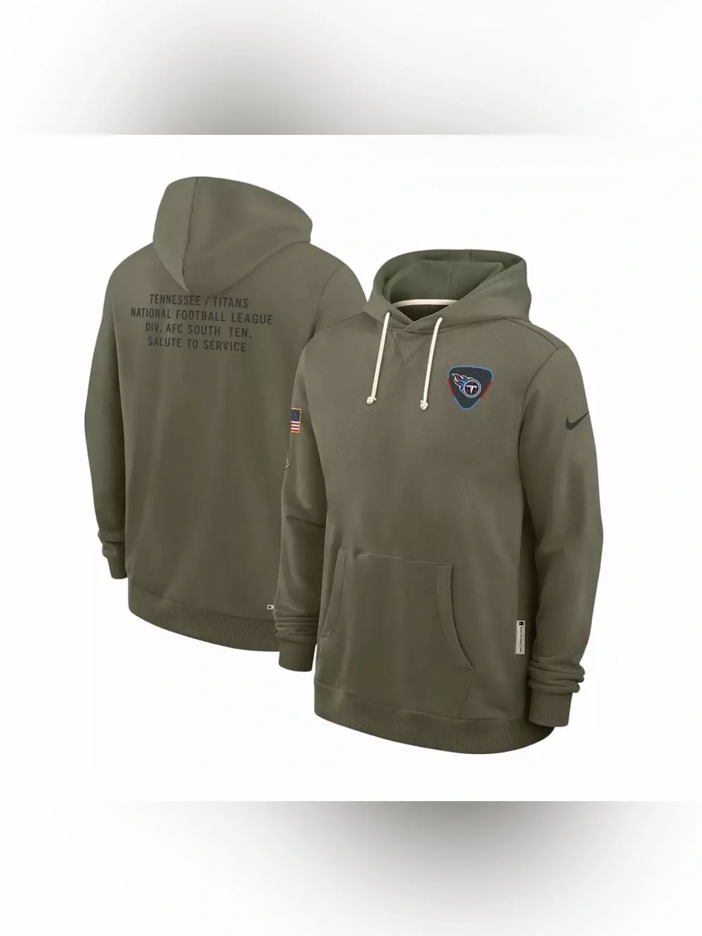 Nike Tennessee Titans Salute to Service 2025 Olive Green NFL Hoodie Men’s Sz: S - Picture 2 of 5